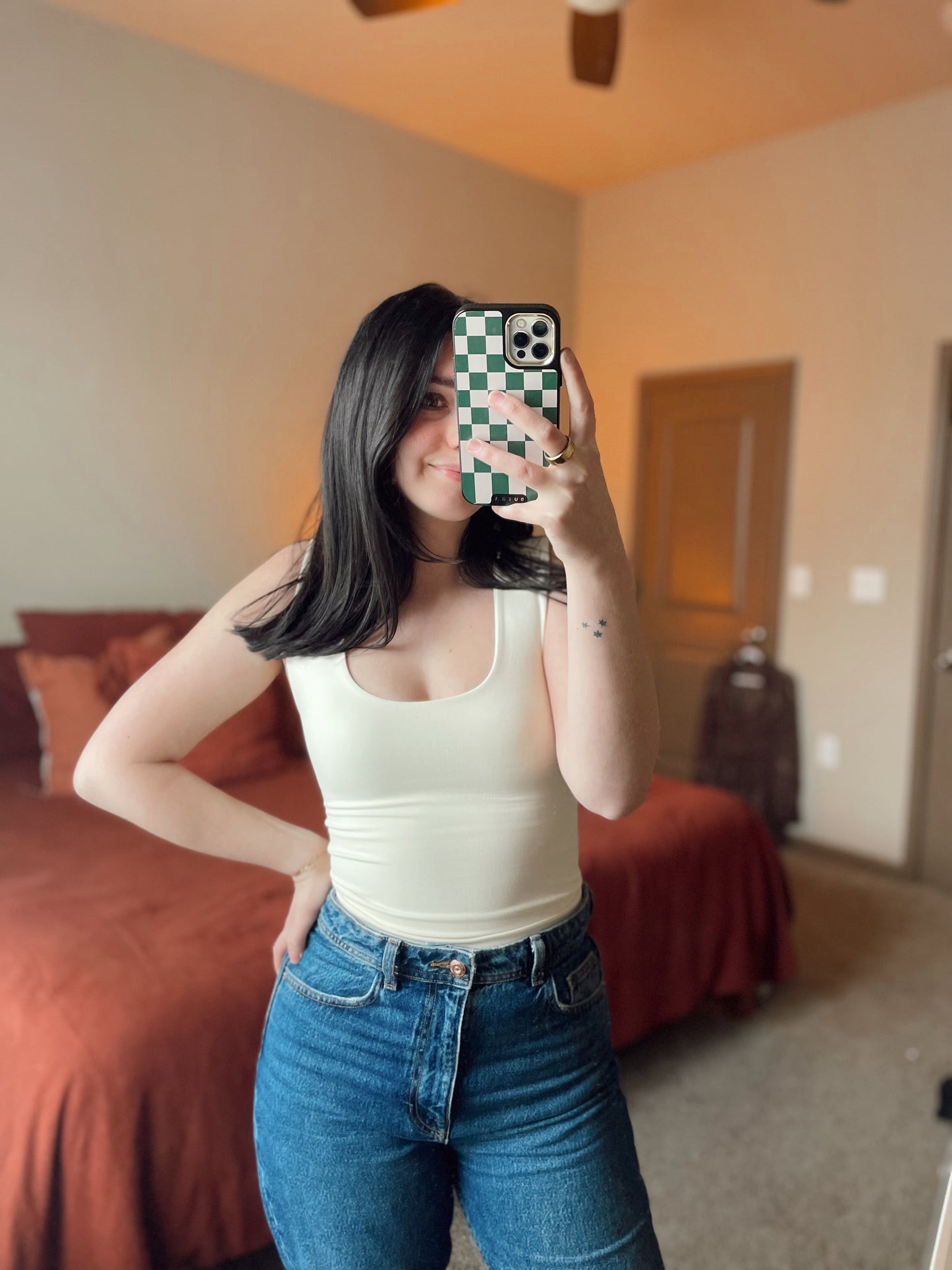 Genesis Seamless Tank - Cream