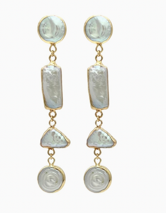 Avery — Pearl Drop Statement Earrings