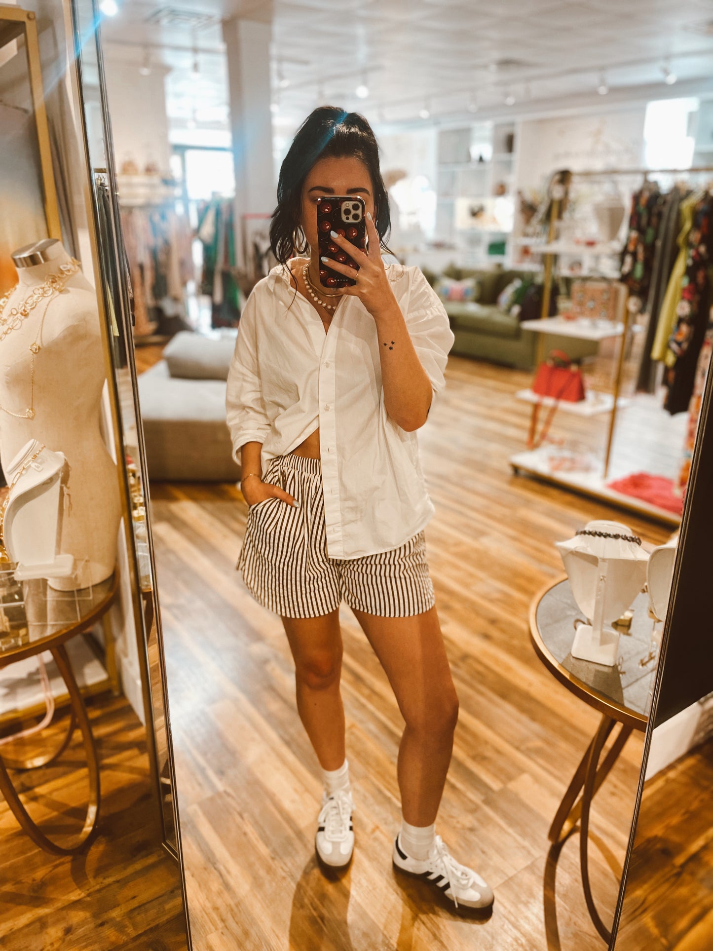 Emily — Striped Shorts