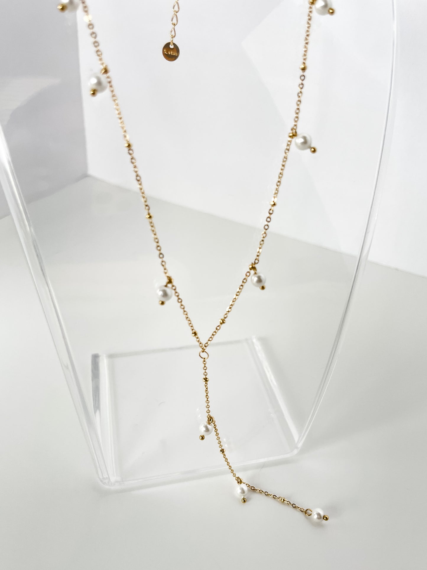 Valentina Pearl Lariat Necklace