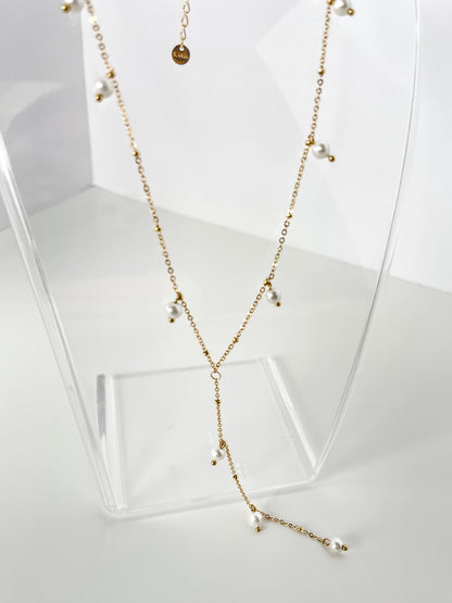 Valentina Pearl Lariat Necklace