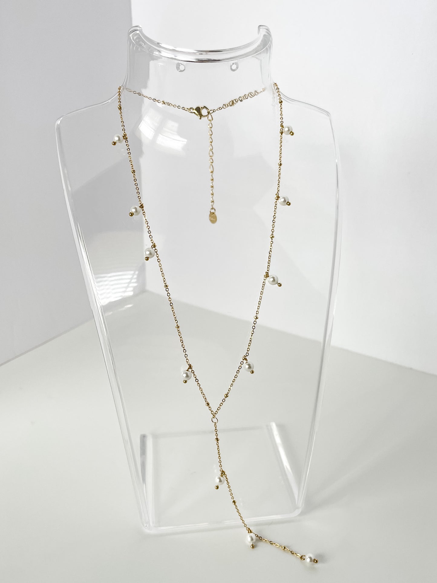 Valentina Pearl Lariat Necklace