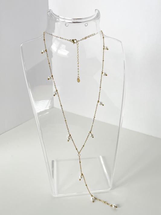 Valentina Pearl Lariat Necklace