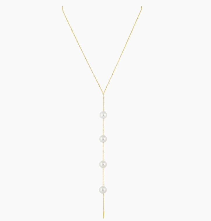 Amelia Pearl Lariat Necklace